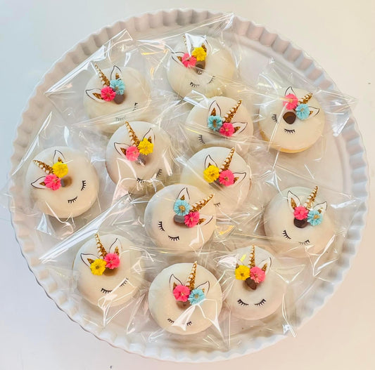 Mini decorated donuts